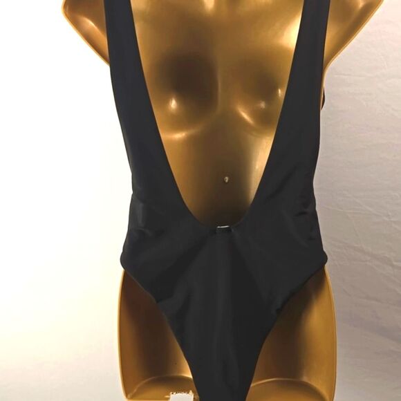 Aerie Women's Elegant Black Bathing Suit Swimwear Sz L - Picture 5 of 9